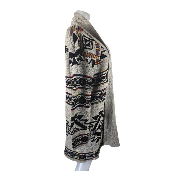 Northern Angel Colorful Aztec Long Line Tight Knit Cardigan OSFM - Picture 5 of 6